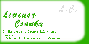 liviusz csonka business card